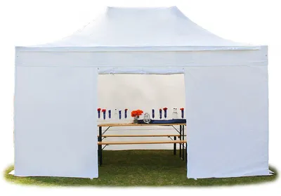 Obrázek produktu pro Nůžkový stan 3x4,5 m, hliník, vč. 4 bočnic bílá