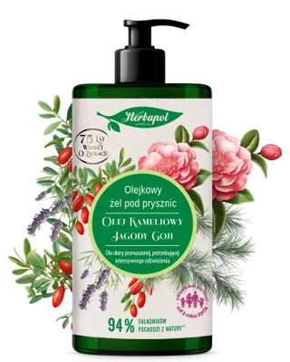 Zdjęcie produktu dla Żel pod prysznic olejkowy | olej kameliowy - jagody goi 740 ml