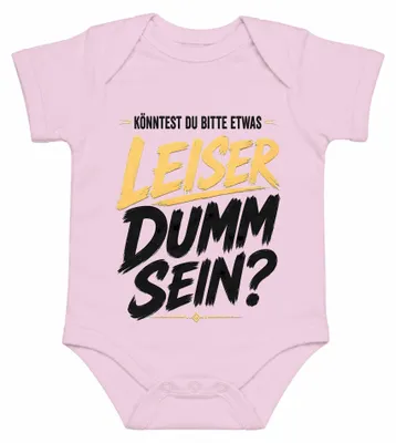 Immagine prodotto di "Potresti, per favore, fare un po' meno lo stupido." (Dichiarazione sarcastica, umoristica). Body per neonato, rosa, taglia 0/3