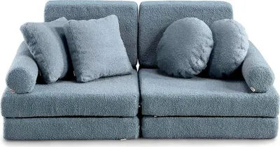 Produktbild von Kindersofa Ausklappbar - Multifunktionales Sofa für Kinder (Blau)