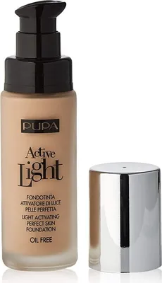 Produktbild von PUPA Milano Active Light - Light Activating Foundation, Pumpenflasche, Flüssigkeit, Jeder Hauttyp, Glättend, Light Porcelain, Strahlend