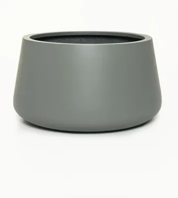 Produktbild von VIVANNO Blumentopf Fiberglas GORDO Rund, Salbeigrün matt - 52x29 cm