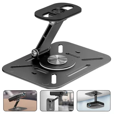 Produktbild von Beamer Halterung Projektor Beamer Ständer Verbessertes 360° Multi-Winkel Desktop Projektorhalterungfür Heimkino&Spielzimmer, Schwarz