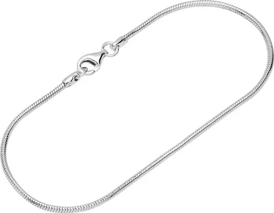 Produktbild von Armband 925 Sterling Silber 19cm Schlangenkette rund Damen design Armbandkette