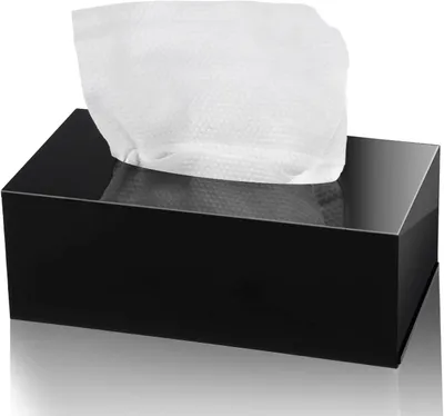 Obrázok produktu pre Box na vreckovky akryl 25 x 13 x 9 cm, obdĺžnik, čierna, pre obývačku