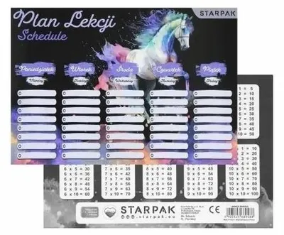 Obrázek produktu pro Plán výuky s tabulkou násobení „Koně“ (25 ks) – STARPAK