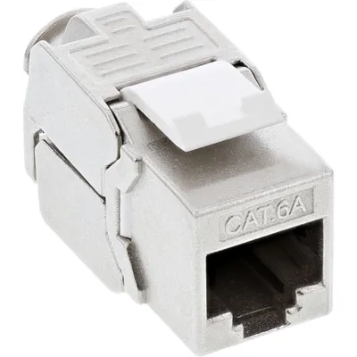 Produktbild von InLine Keystone RJ45 Buchse / LSA Einsatz, SNAP-In, Cat.6a, schmale Bauform, Cat6a, 20 mm, 38 mm, 16 mm, 21 g, 65 mm