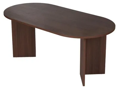 Image de Table à manger Table de salle à manger en bois MDF mélaminé noyer 180 x 90 x 75 cm charge 70 kg