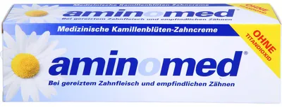 Image de aminomed dentifrice aux fleurs de camomille sans dioxyde de titane, 75 ml dentifrice