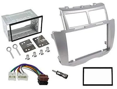 Autoradio-Montageset 2 DIN für Toyota Yaris 2005-2011, grau