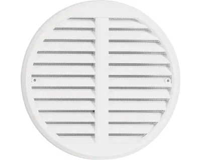 Immagine prodotto di Griglia di ventilazione rotonda - coperchio regolabile con rete VM, Ø 125-160 mm KS, bianco 0415