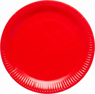 Produktbild von 8 Rote Eco Pappteller 23cm