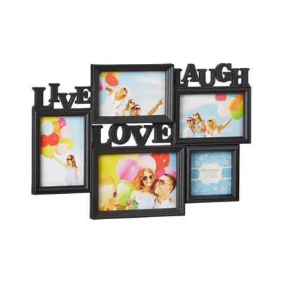 Obrázok produktu pre Čierny fotorámik Live Laugh Love, 46x32cm RD9999