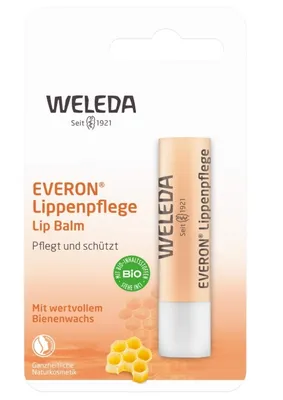 Zdjęcie produktu dla Weleda Lippenpflege Everon, Balsam do ust, Kobiety, Skóra wrażliwa, Ochrona, Zmiękczający, Pałeczka, 4,8 g