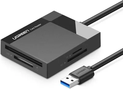 Ugreen USB 3.0 SD / Micro SD / CF / MS Speicherkartenleser schwarz (30231)