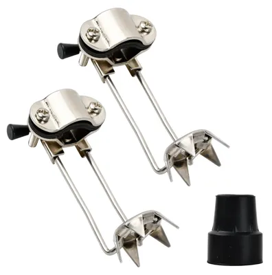 Image de Crampons à 5 dents - Antidérapants - Crampons pour chaussures de montagne - Pliables - Acier inoxydable - Livrés avec une semelle en caoutchouc