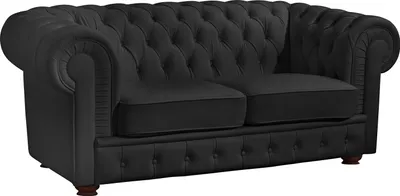 Produktbild von Max Winzer Sofa 2-Sitzer Bridgeport - Kunstleder schwarz - Maße: 172 x 98 x 76 cm