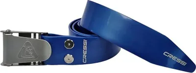 Immagine prodotto di Cintura in acciaio inossidabile e silicone Cressi, con fibbia, 140 cm, blu. Colore: blu. Taglia unica