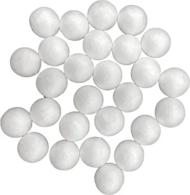 Produktbild von STYROPORKUGELN Ø15mm/30 Stk. Weihnachten Oster Schaumkugeln Weiß Dekorieren