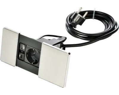 Produktbild von VersaPad Powerstation mit Schiebedeckeln 1x Steckdose / 1x USB-A / 1x USB-C Anschluss
