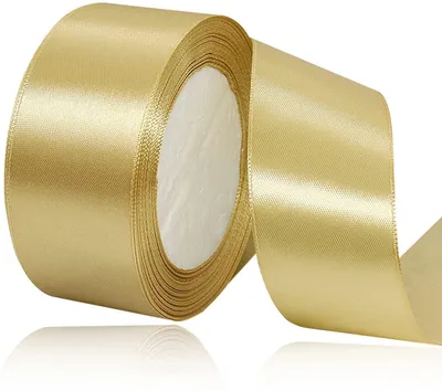 Satin-Geschenkband 40 mm x 22 m, glänzend, gold