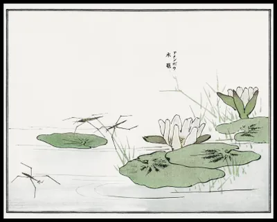 Produktbild von Plakat 76x60,5cm Nartniki im Morimoto-Teich Japanisch Vintage für das Wohnzimmer