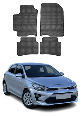 Productafbeelding van 2017-2025 Kia Rio rubberen vloermatten, zwart, 4-delig