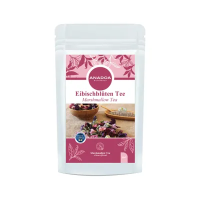 Eibischblüten Tee (Marshmallow Tee) 30 g – 100 % Naturreiner Kräutertee aus Eibischblüten | Koffeinf