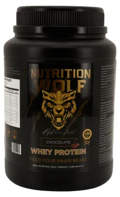 Produktbild von Nutrition Wolf Whey Protein 1000 g – Für Fitness, Krafttraining & Muskelwachstum - Schokolade