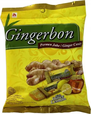 Produktbild von AGEL Ingwer Bonbons mit Honig & Zitronen Aroma (125g) | Natural HONEY LEMON