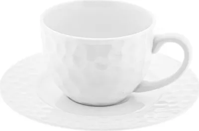 Produktbild von 12-teiliges Mokkatassen-Set mit strukturiertem Design - 100 ml, aus Porzellan
