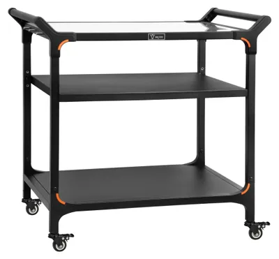 Produktbild von BBQ-Toro Grillwagen 94 x 61 x 90 cm, Schwarz, Grilltisch mit großer Arbeitsfläche, Beistelltisch