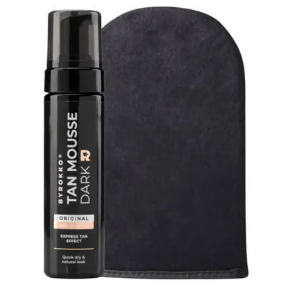 Produktbild von Set Byrokko Tan Mousse Dark Selbstbräunungsmousse + Handschuh