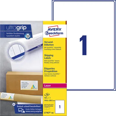 Produktbild von Avery L7167-100, 28,91 cm, 19,96 cm