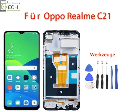Produktbild von Für Oppo Realme C21 LCD Display mit Rahmen RMX3201 Touchscreen