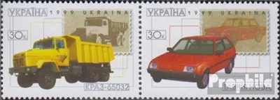 Produktbild von Briefmarken Ukraine 1999 Mi 340-341 Paar (kompl.Ausg.) postfrisch Ukrainischer Automobilbau