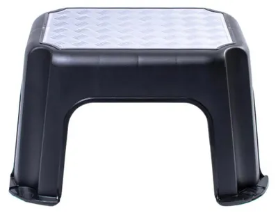 Produktbild von Rotho Tritthocker Kunststoff rutschfest silber metallic - stabil und leicht