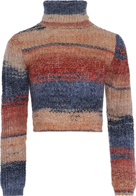 Image de Pull TANUNA pour femmes - marron bleu multicolore, XS/S