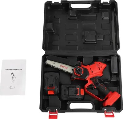 Produktbild von Elektrische Kettensäge, Hochgeschwindigkeitsklinge, Tragbares Design, Rot