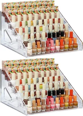 Productafbeelding van Nagellak-organizer van acryl, 2 stuks, met 84 vakken
