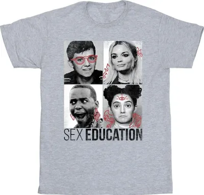 Produktbild von Netflix - " Education" T-Shirt für Herren BI45181 (S) (Grau)