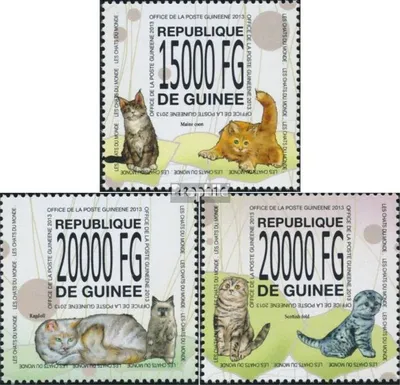 Produktbild von Briefmarken Guinea 2013 Mi 10105-10107 (kompl. Ausgabe) postfrisch Katzen