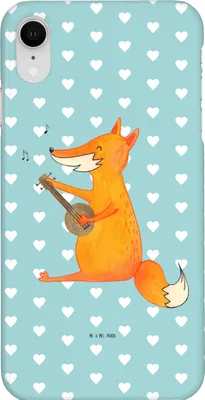 Produktbild von Mr. & Mrs. Panda Iphone XR Handyhülle Fuchs Gitarre - Türkis Pastell - Geschenk, Musik, Singen, Optimistisch, Musikerin, Handy Case, Premium Kunststoff, Sänger
