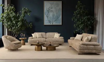 Produktbild von Wohnzimmer Set 3+3+1 Sitzer stilvoll & komfortabel