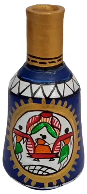 Immagine prodotto di Vaso in terracotta con decorazione Madhubani, vaso in Vetroceramica decorativo