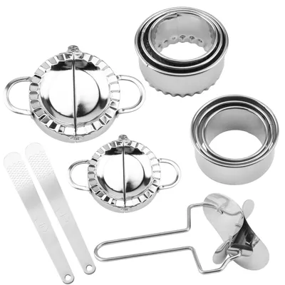 Knödel-Maker-Set, 11-teilig, Edelstahl, mit Ausstecher und Presse