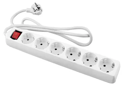 Produktbild von Onlex 6 Steckdosen Mit Schalter Mehrfachsteckdose Silber One Size / EU Plug 220V Silber One Size