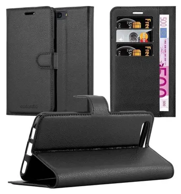 Obrázek produktu pro Cadorabo Case for OnePlus 5 Protective Case in Black Pouzdro na mobilní telefon s magnetickým zavíráním