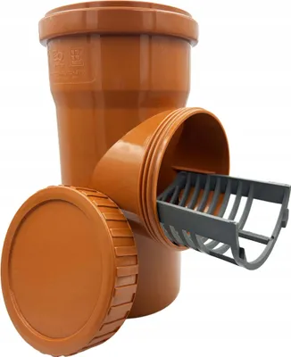 Immagine prodotto di Pulitore per grondaie con setaccio, diametro 110 mm, arancione AQUER