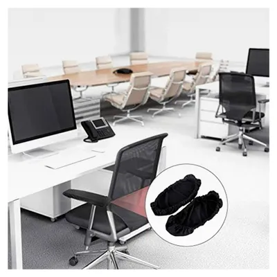 Produktbild von 1 Paar Abnehmbare Armlehnenabdeckungen für Bürostühle, Elastische Universal-Kissen für Armlehnen-Schutz, Waschbare Armlehnenbezüge (Schwarz)